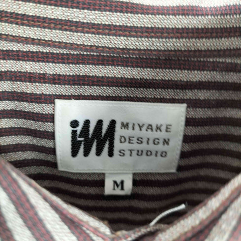 イッセイミヤケデザインスタジオ im ISSEY MIYAKE DESIGN STUDIO 80-90S 襟芯 コットン ストライプ レギュラー カラー シャツ メンズ JPN:M
